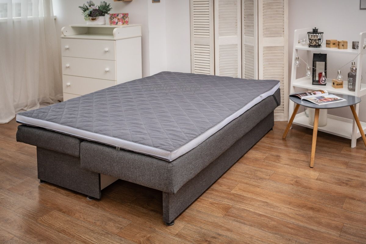 Тонкий матрац-топпер Family Sleep Gray-White Sky - 150х190 см